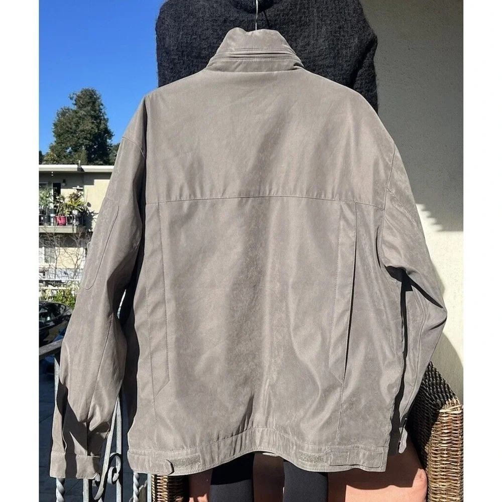 Michael Kors Soft Shell Hooded Jacket Men’s Olive Green Size L